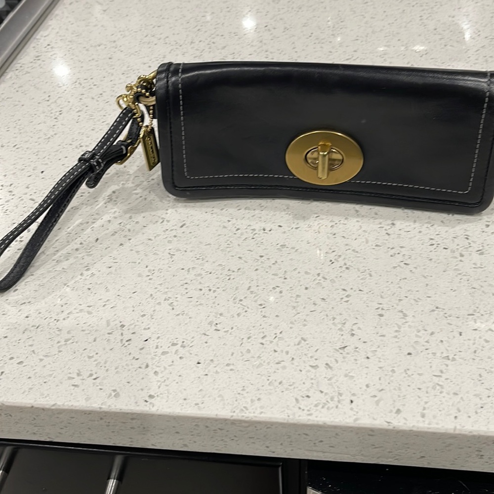Perfect condition coach leather clutch